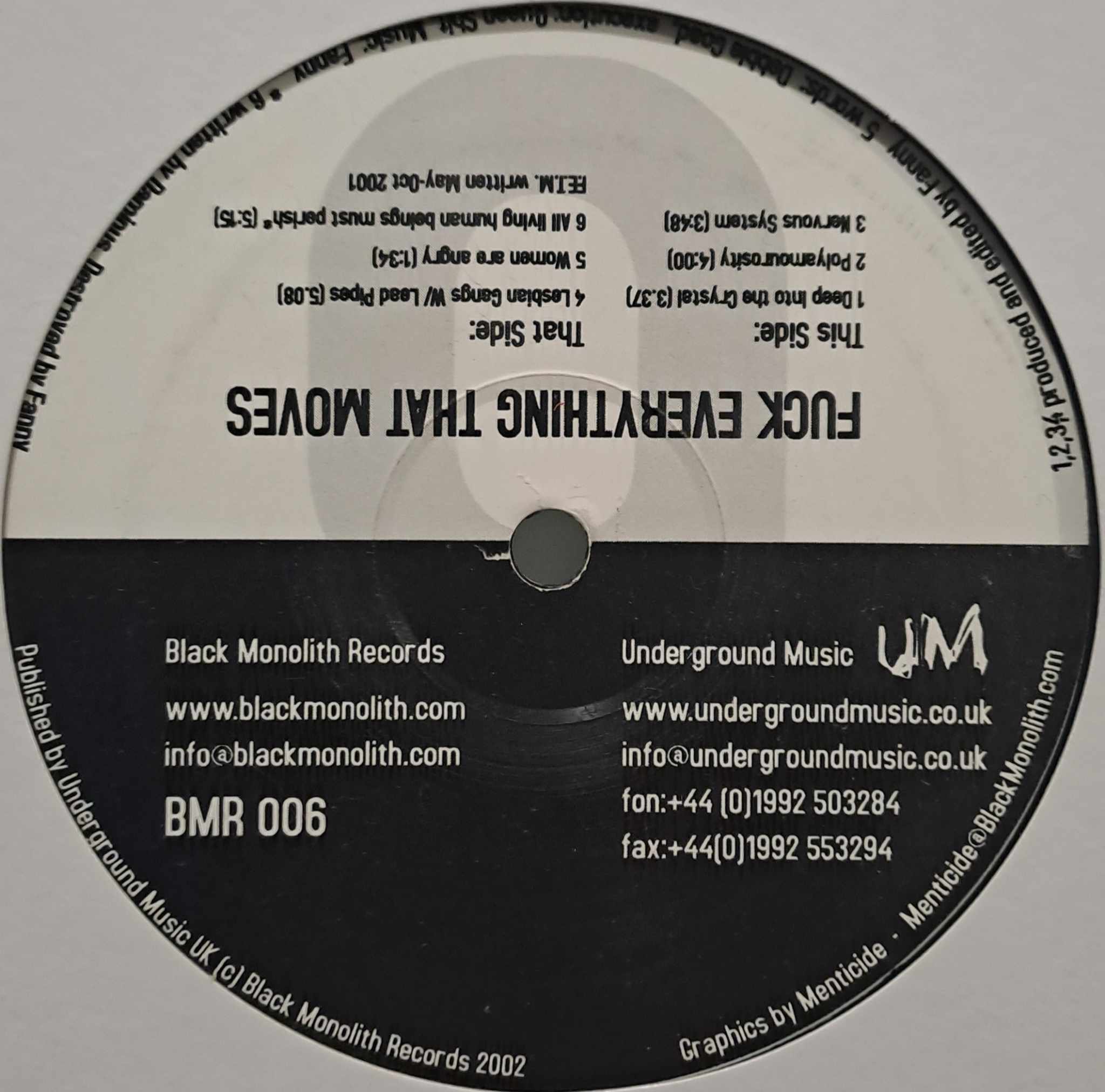 Black Monolith Records 006 - vinyle breakcore